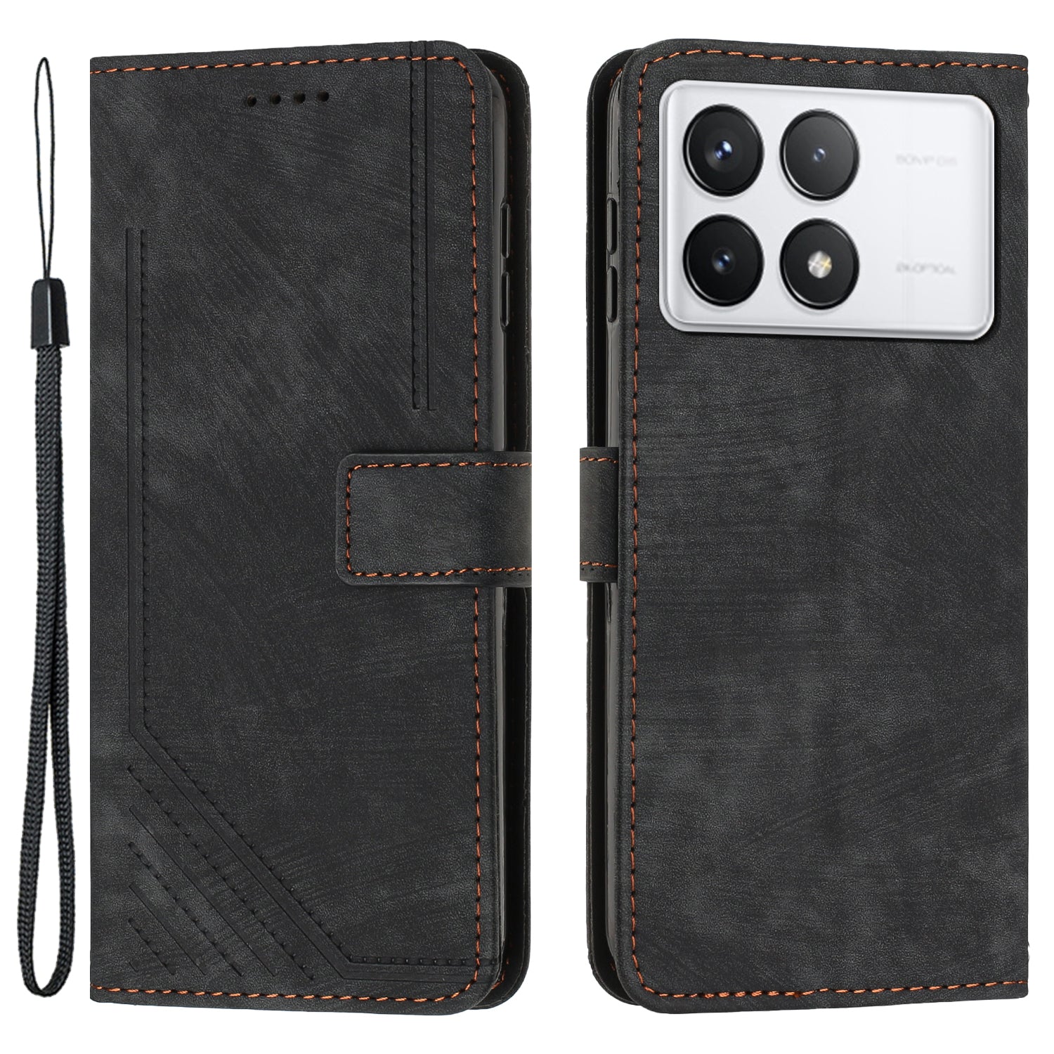 For Xiaomi Redmi K70 Pro 5G / K70 5G Phone Case Leather Flip Wallet Cover - Black For Xiaomi Redmi K70 Pro 5G / K70 5G Phone Case Leather Flip Wallet Cover - Black